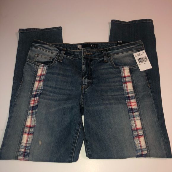 Kut from the Kloth Denim - KUTFROMTHEKLOTH Plaid Reese Ankle Straight Jeans